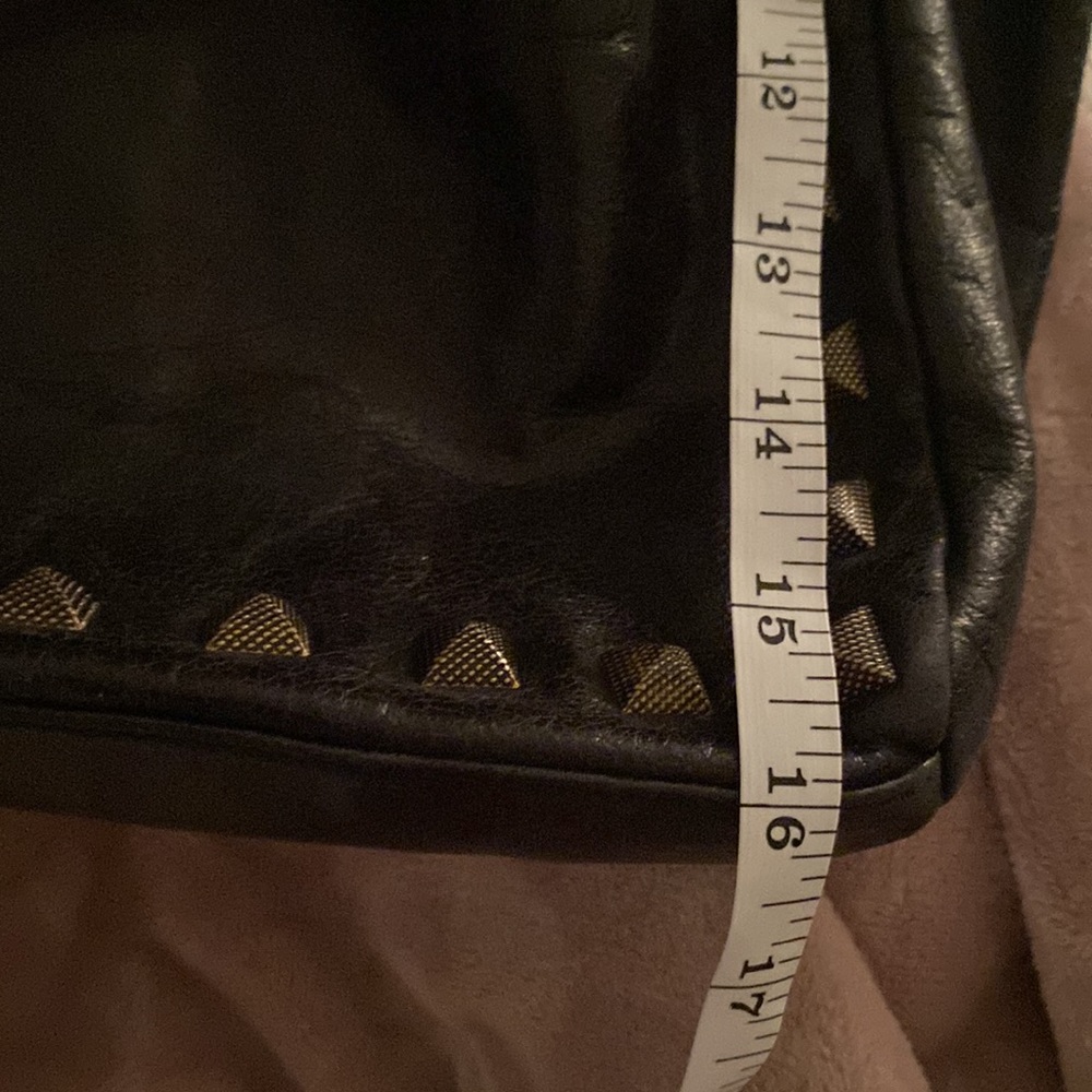 Rebecca Minkoff black crackle leather tote with studs - Picture 10 of 11